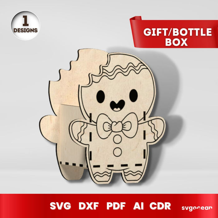 Christmas Gift Box Laser Cut SVG - Svg Ocean