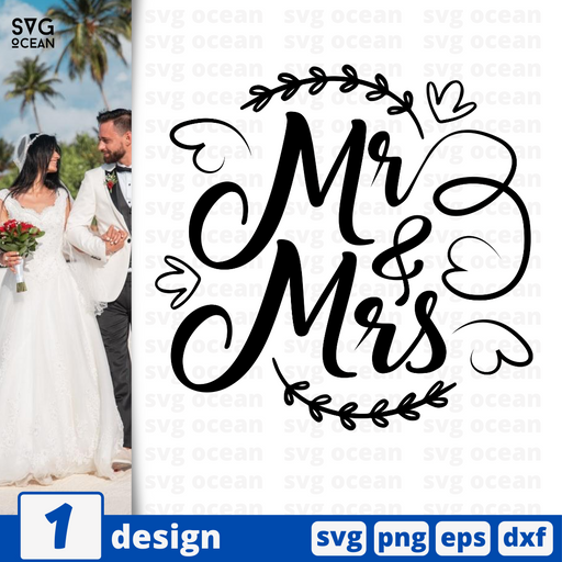 Mr & Mrs SVG vector bundle - Svg Ocean