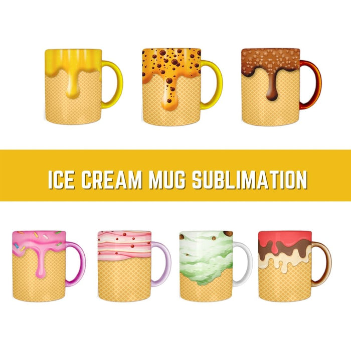 Ice Cream Mug Sublimation - Svg Ocean