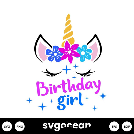 Unicorn Birthday SVG - Svg Ocean