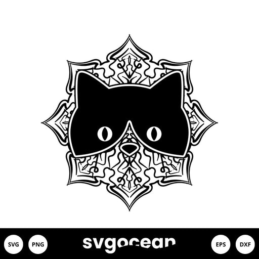 Cat Mandala Svg - Svg Ocean