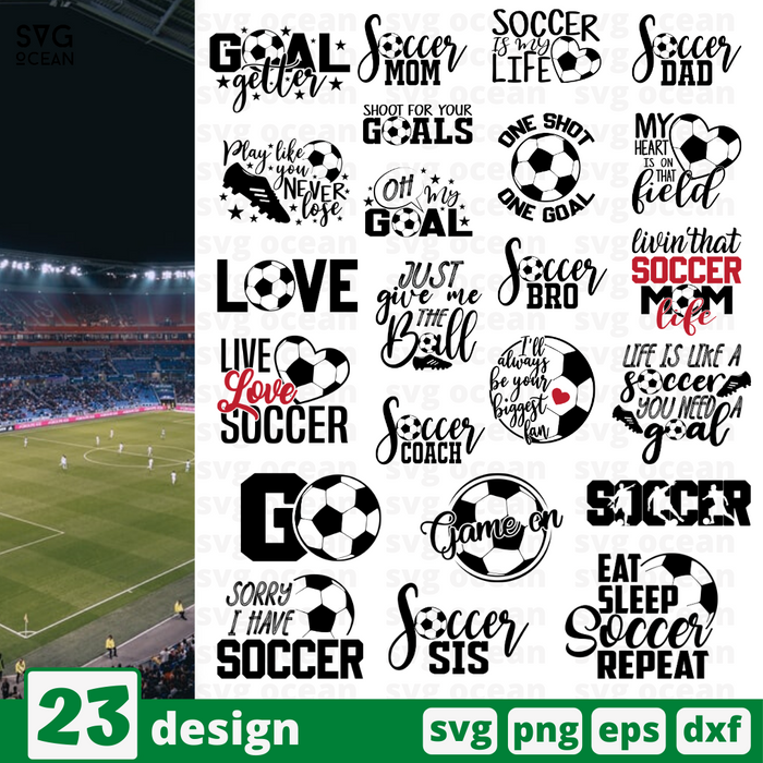 Soccer quotes SVG vector bundle - Svg Ocean
