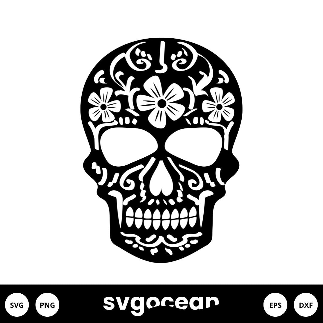 Simple Sugar Skull Svg vector for instant download - Svg Ocean