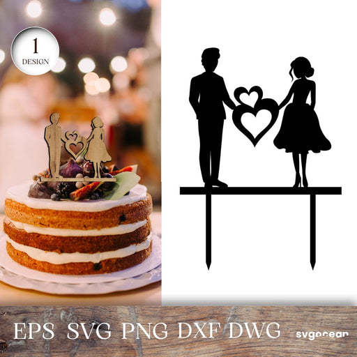 Free Wedding Cake Topper - Svg Ocean