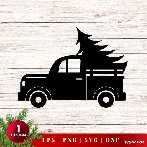 Christmas Truck SVG - svgocean