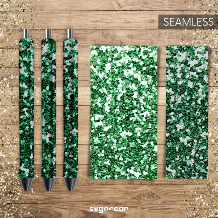 Green Glitter Pen - Svg Ocean