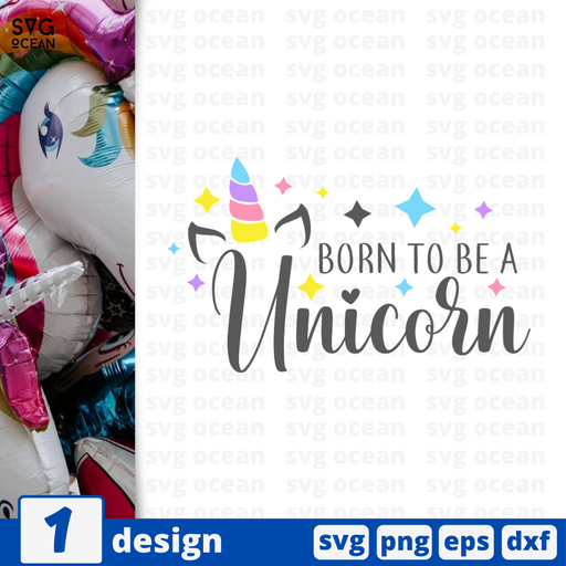 Born to be a unicorn SVG vector bundle - Svg Ocean