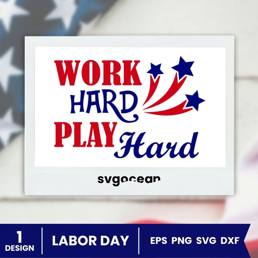 FREE Work Hard Play Hard SVG Cut File - Svg Ocean