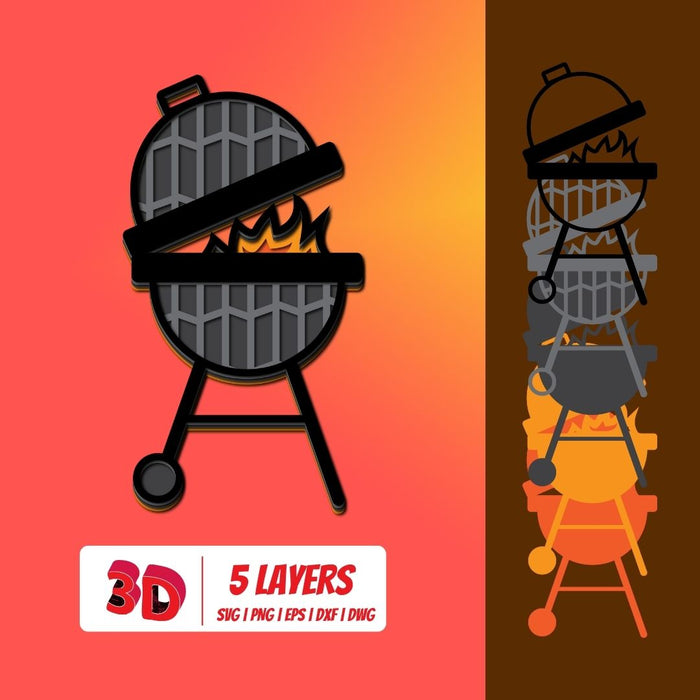 3D Grill SVG - Svg Ocean