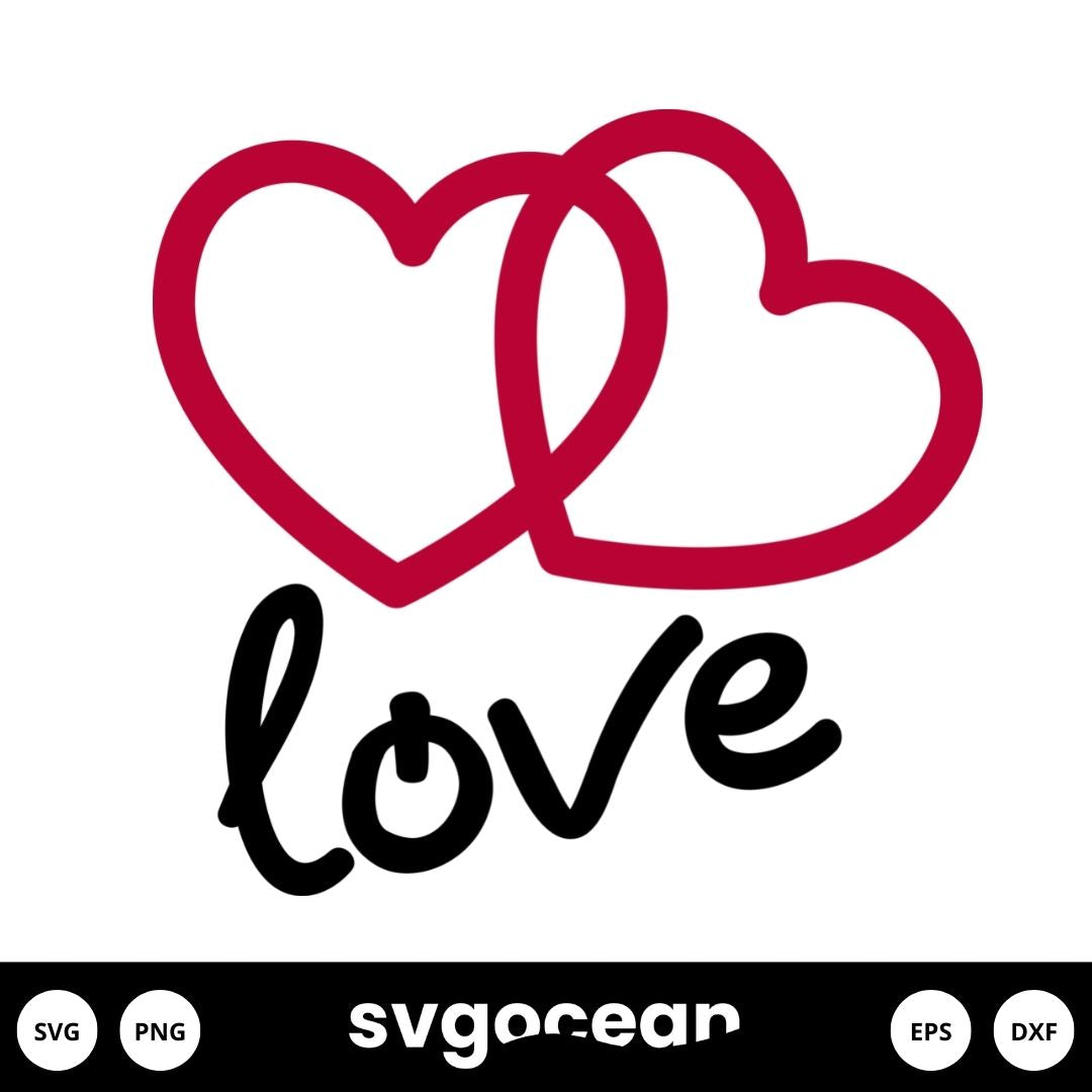 Love Hearts Svg Vector For Instant Download Svg Ocean — Svgocean