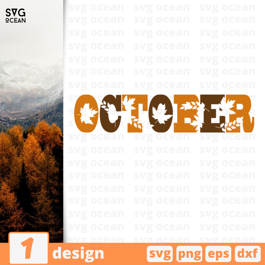 October Vector Translucent October SVG bundle vector for instant download - Svg Ocean — svgocean