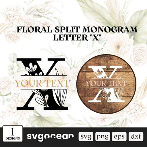 Wedding Split Monogram Letter X SVG - Svg Ocean