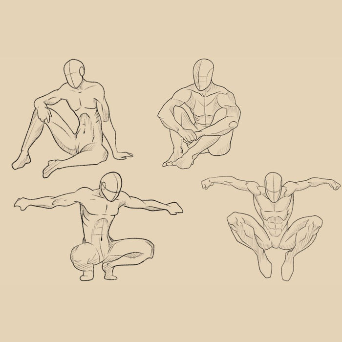 Male Pose Procreate Brushes vector for instant download - Svg Ocean ...