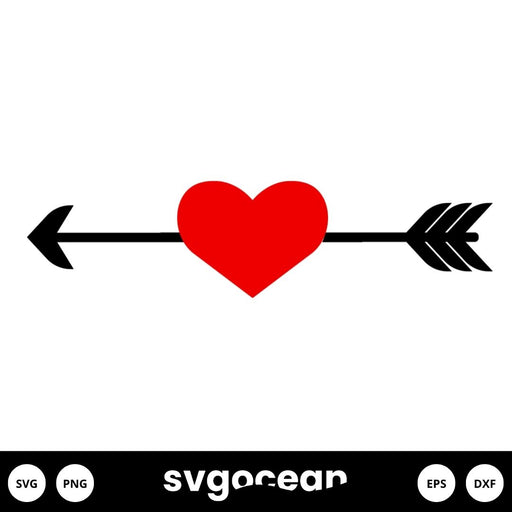 Heart Arrows SVG - Svg Ocean