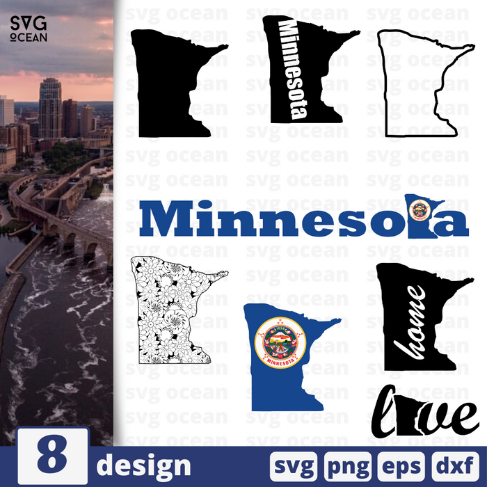 Minnesota SVG bundle vector for instant download - Svg Ocean — svgocean