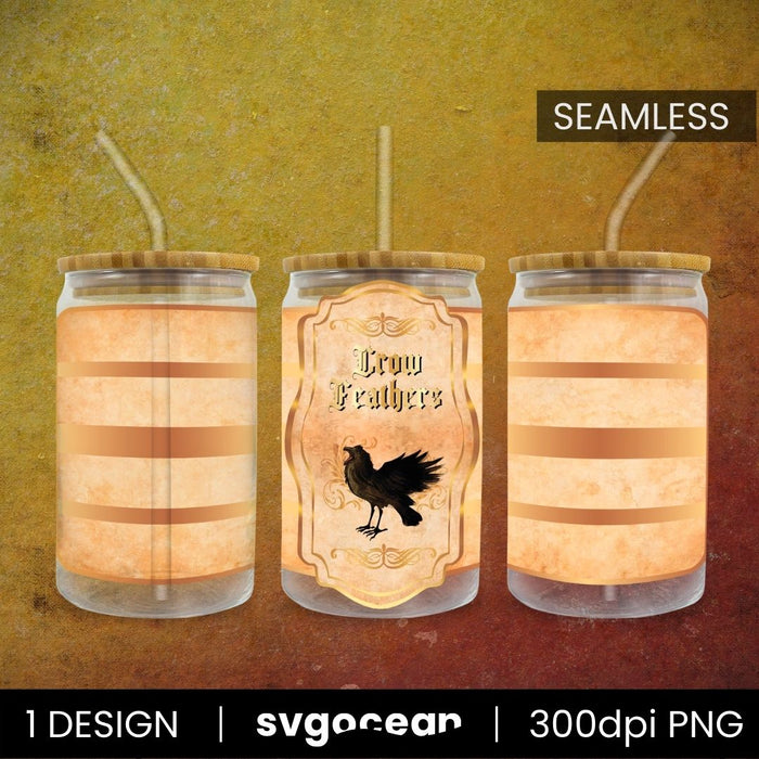 Crow Feathers Can Glass PNG - Svg Ocean