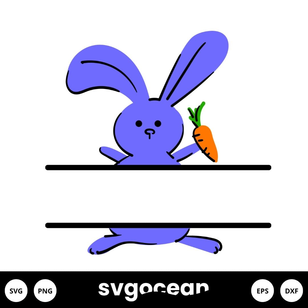 Split Bunny Svg Free vector for instant download - Svg Ocean — svgocean