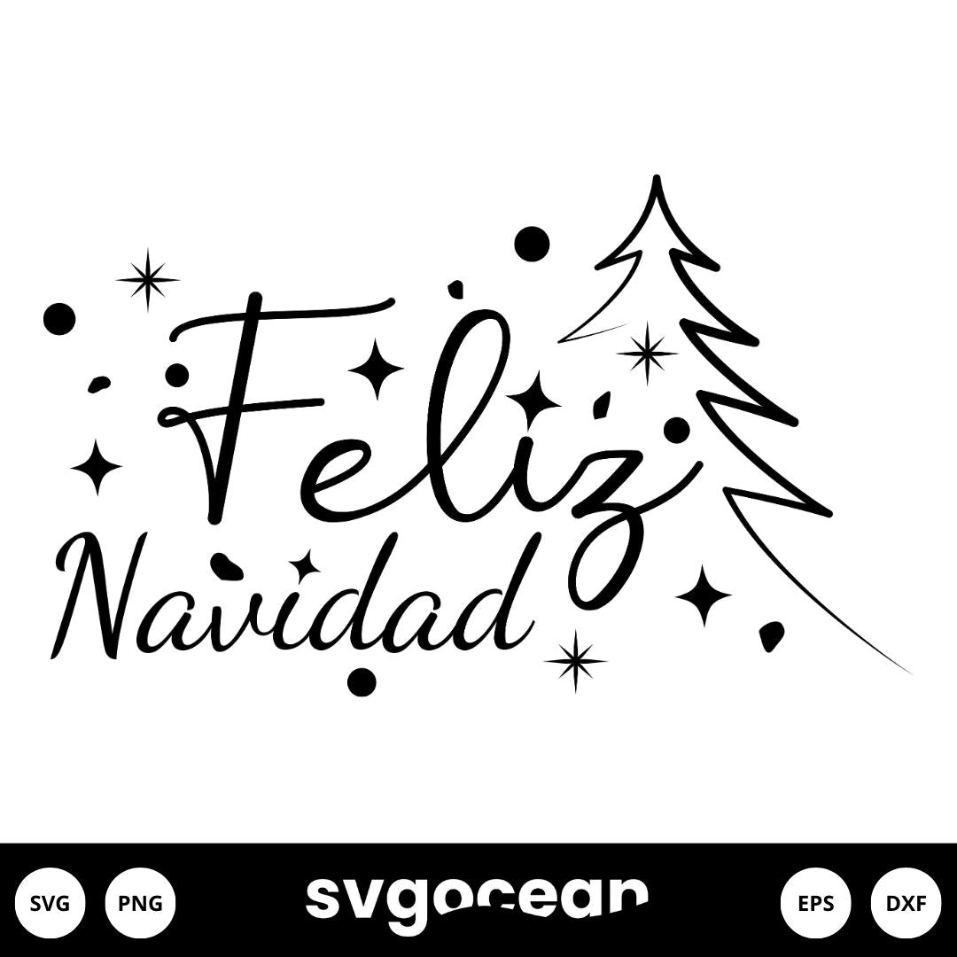 Feliz Navidad Svg vector for instant download - Svg Ocean — svgocean