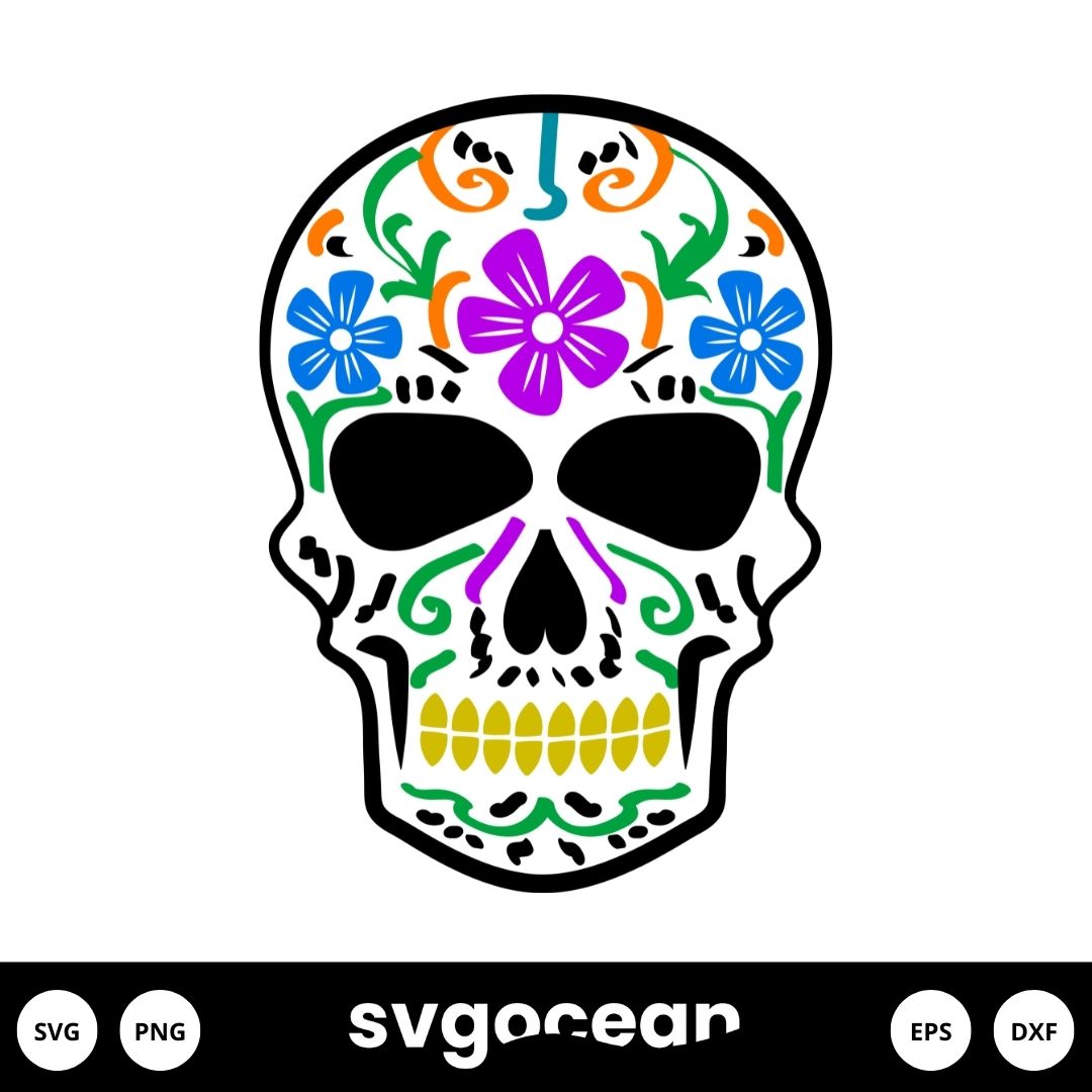 Sugar Skull SVG vector for instant download - Svg Ocean — svgocean