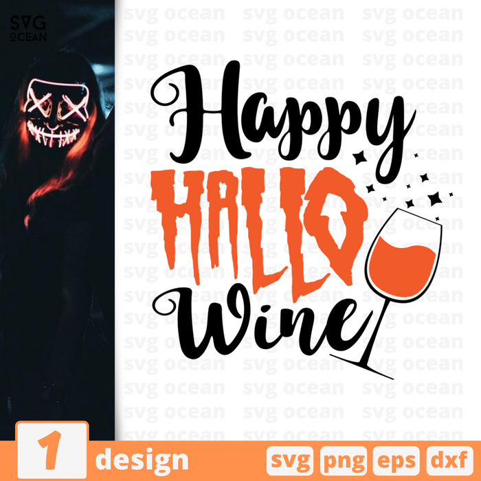 Happy Hallo Wine SVG vector bundle - Svg Ocean