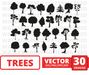 Trees silhouette svg