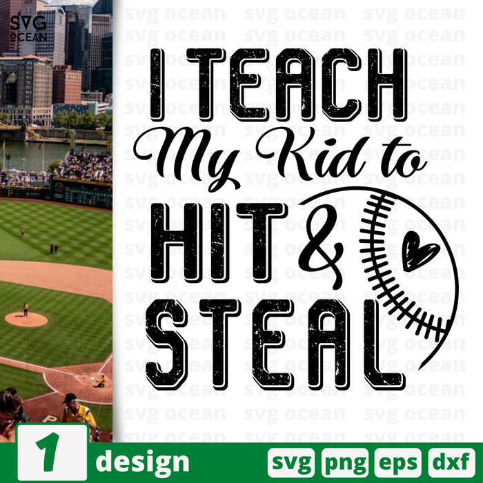 I teach my kid to Hit & Steal SVG vector bundle - Svg Ocean