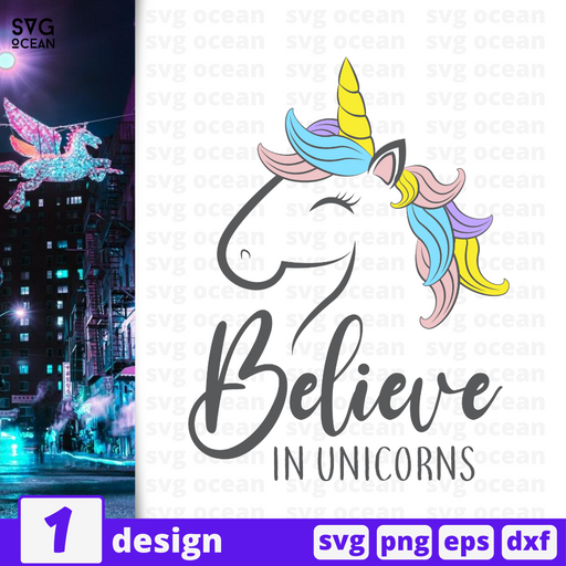 Believe in unicorns SVG vector bundle - Svg Ocean