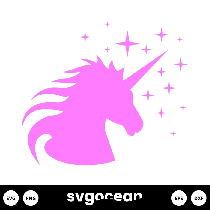 unicorn head silhouette simple