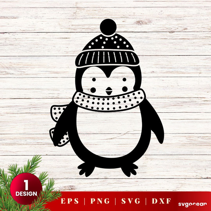 Christmas Penguin SVG - svgocean