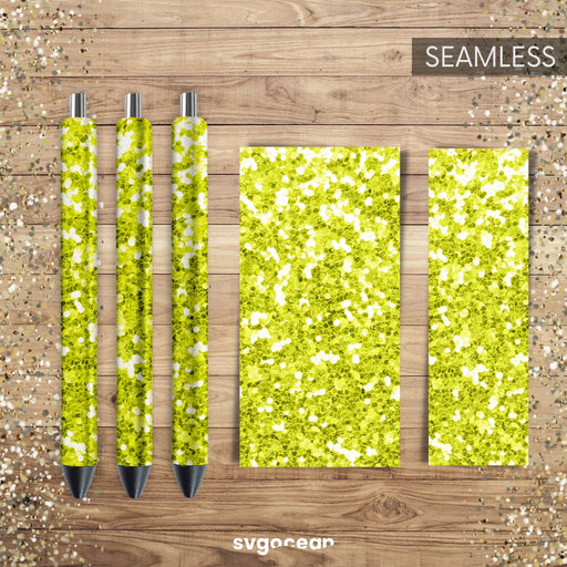 Gold Glitter Pen Design - Svg Ocean