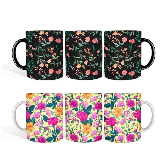 Flower Composition Mug Sublimation - Svg Ocean