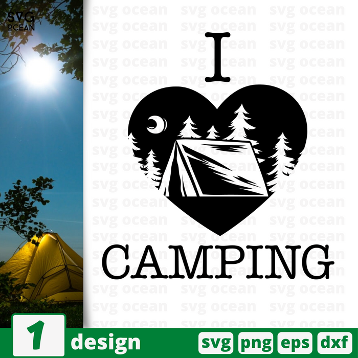 I love camping SVG vector bundle - Svg Ocean