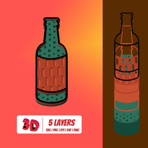 3D Bottle SVG - Svg Ocean