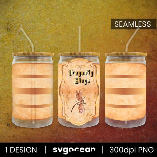 Dragonfly Wings Can Glass PNG - Svg Ocean