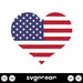 American Flag Heart SVG - Svg Ocean