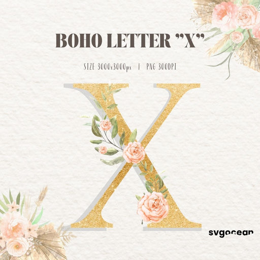 Boho Table Letter X - Svg Ocean