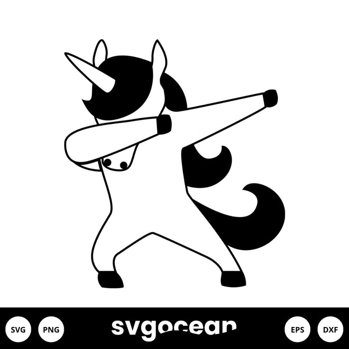 Dabbing Unicorn SVG - Svg Ocean