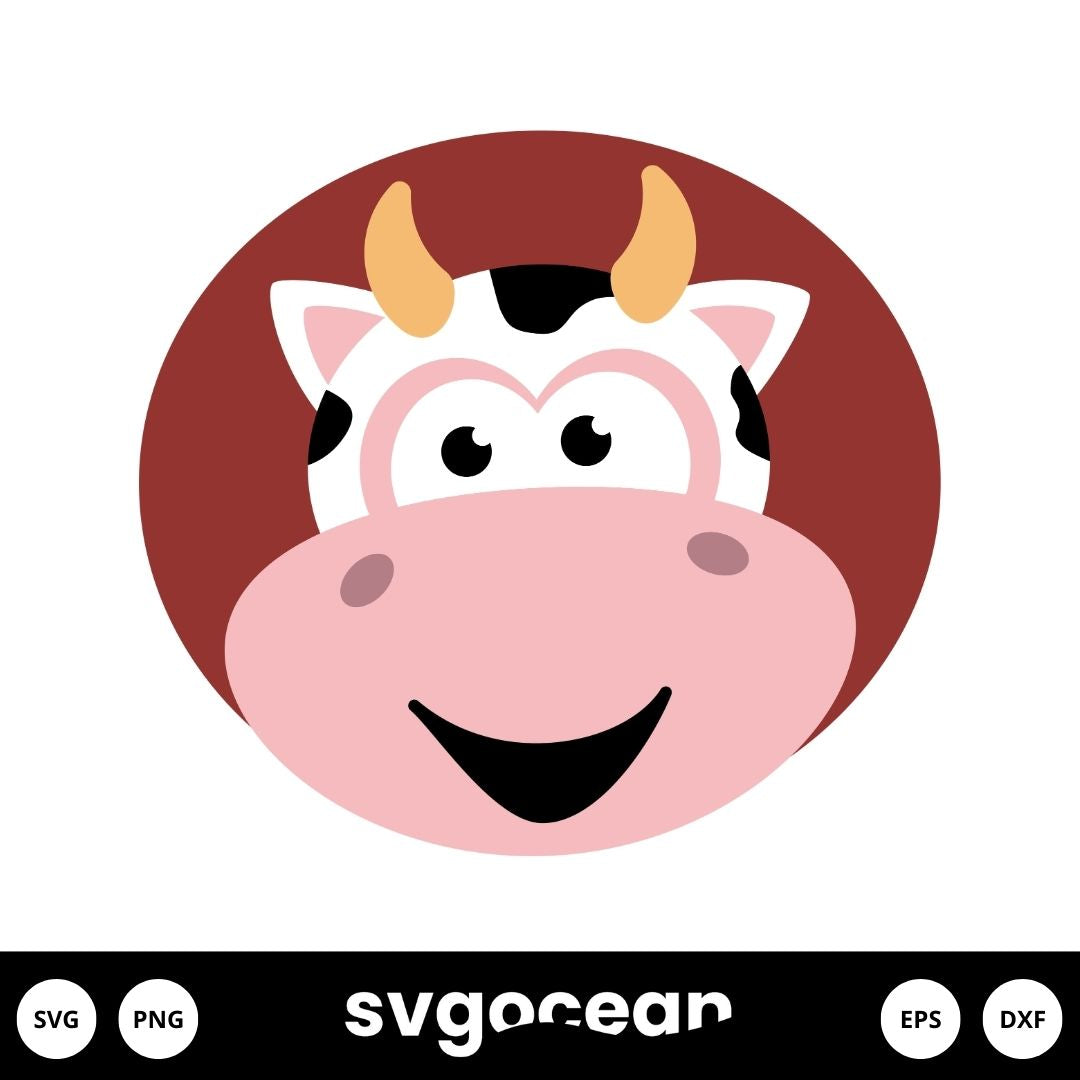 Cow Head Svg vector for instant download - Svg Ocean — svgocean