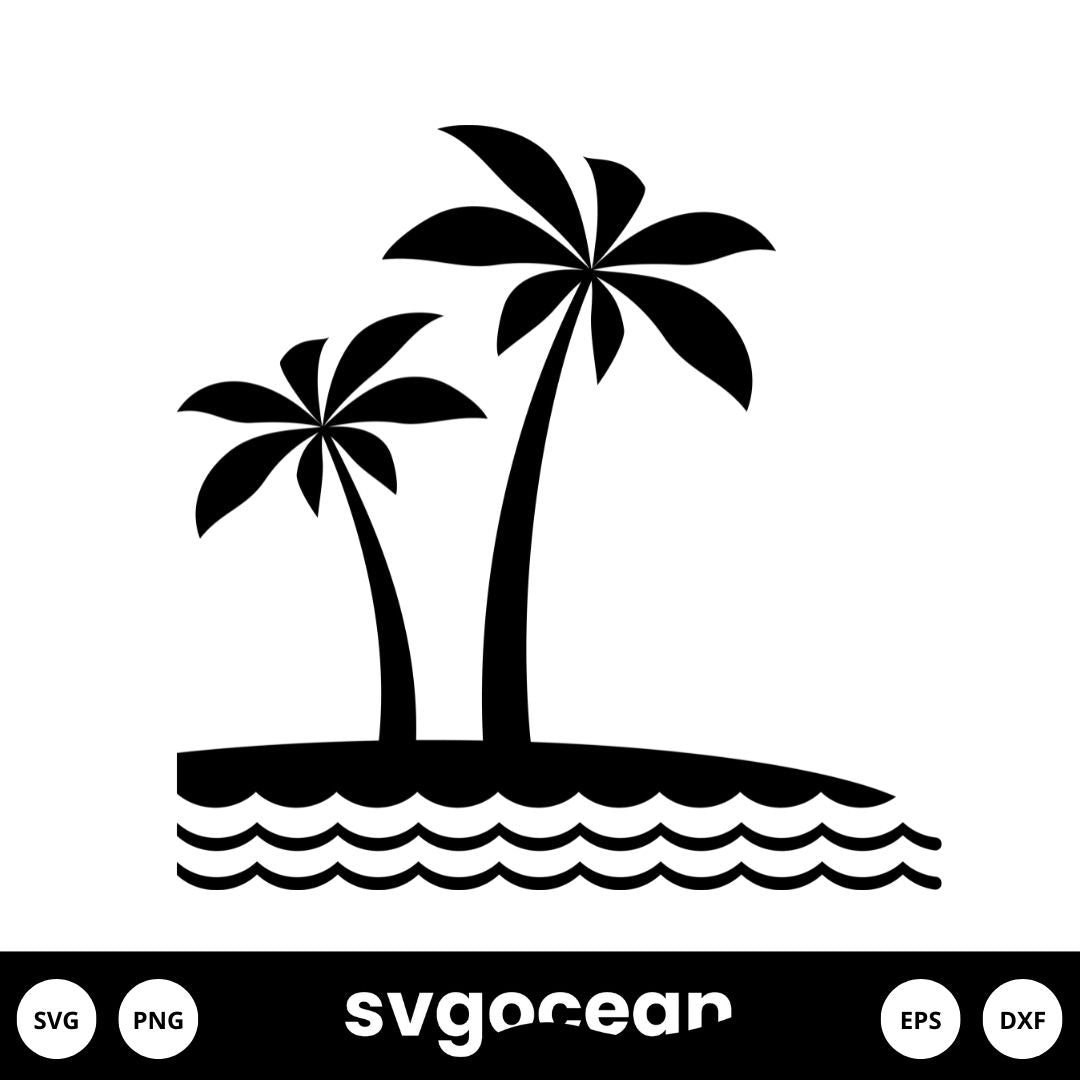 Palm Trees Svg Free vector for instant download - Svg Ocean — svgocean