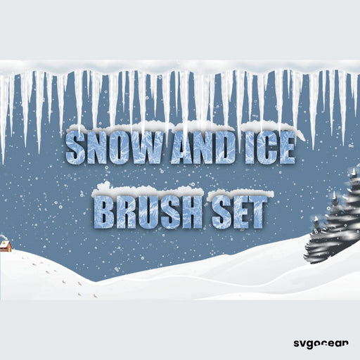 Snow and Ice Procreate Brushes - Svg Ocean