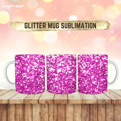 Pink Glitter Mug Design - Svg Ocean