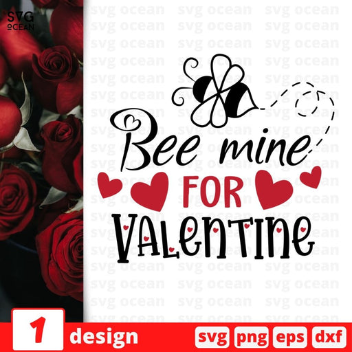 Bee mine For Valentine SVG vector bundle - Svg Ocean