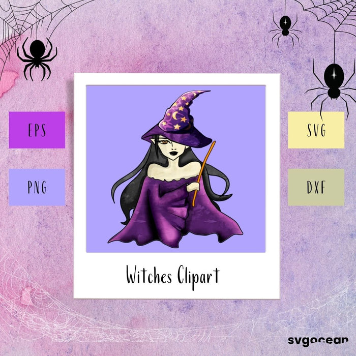 Witch Clipart SVG Bundle - Svg Ocean