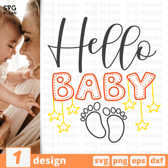 Hello baby SVG vector bundle - Svg Ocean