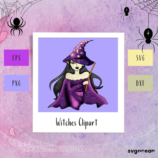 Witch Halloween Illustration - Svg Ocean