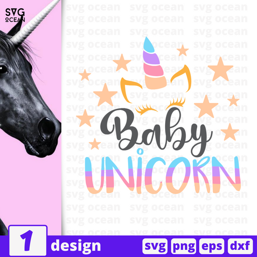 Baby unicorn SVG vector bundle - Svg Ocean