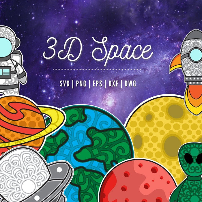 3D Space SVG Bundle vector for instant download - Svg Ocean — svgocean