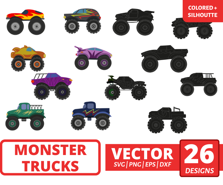 Monster trucks svg