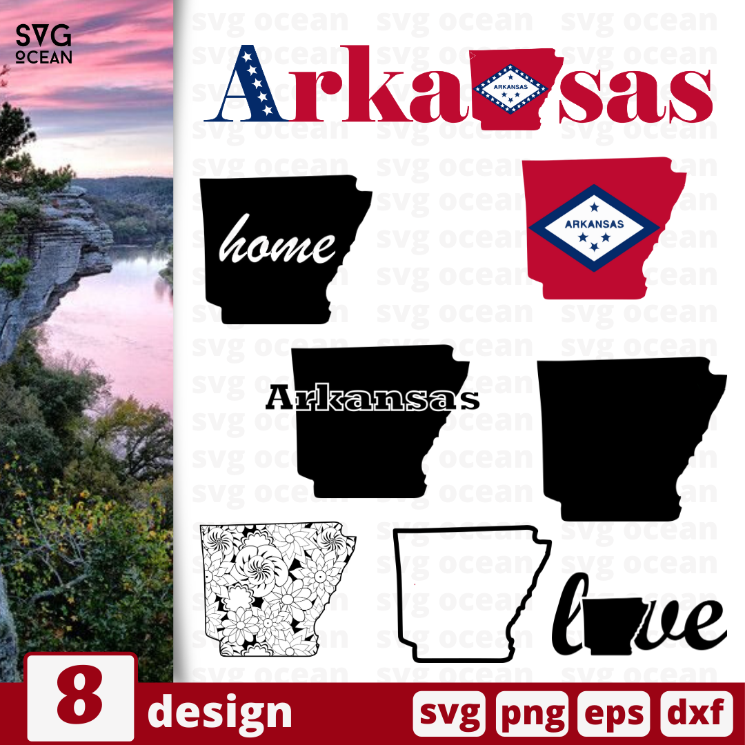 Arkansas Map SVG Bundle Vector For Instant Download Svg Ocean Svgocean   2 3749bcd4 69c8 411a A093 69f160322fac 1200x1200 