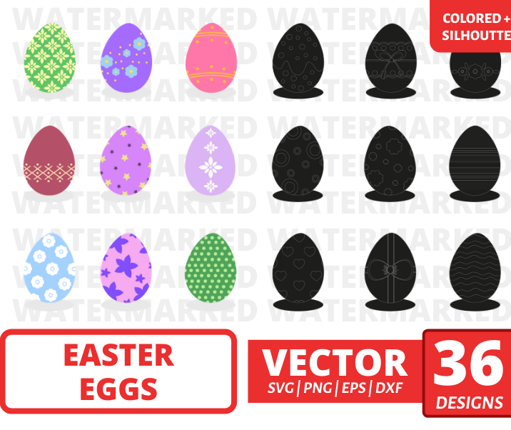 Easter eggs svg bundle